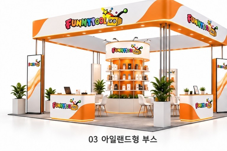 아일랜드형 부스 디자인 참고 이미지