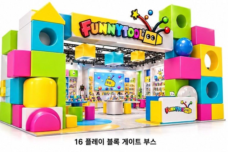 플레이 블록 게이트 부스 디자인 참고 이미지